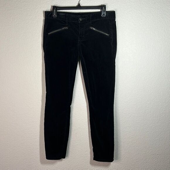 GAP Velvet Black Low Rise Zippered Ankle‎ Always Skinny Jeans Women's Size 12R - Picture 1 of 8